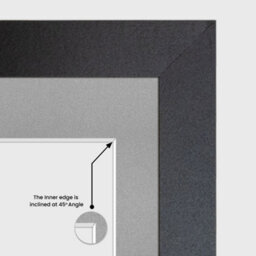 AK Frames 80X70Cm Matte Black Modern Multi Photo Frame With Silver Mount - Holds 20 Apertures (18X) 6X4, (2X) 4X4 Photos - thumbnail 7
