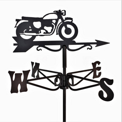Espira 2932 Vintage Motorcycle Black Mini Weathervane - image 1