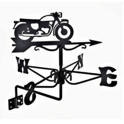 Espira 2932 Vintage Motorcycle Black Mini Weathervane - thumbnail 2