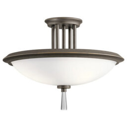 Luminosa Lighting Elstead Dreyfus 3 Light Semi Flush Olde Bronze