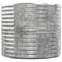 Berkfield Garden Planter Powder-Coated Steel 152X80X68 Cm Silver - thumbnail 4