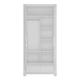 Wyld Haus Vienna 2-Door Wardrobe In Alpine White - thumbnail 4