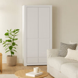 Wyld Haus Vienna 2-Door Wardrobe In Alpine White - thumbnail 2
