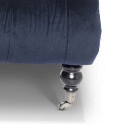 Chaise Lounge In Velvet Navy Blue - thumbnail 6