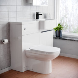 Nes Home Right Hand Black Handles Basin Vanity Unit With Tap, Wc Unit & Toilet - thumbnail 3