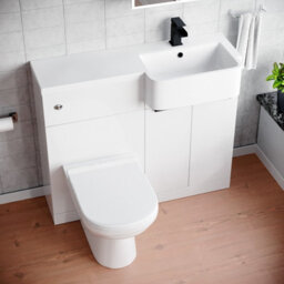 Nes Home Right Hand Black Handles Basin Vanity Unit With Tap, Wc Unit & Toilet - thumbnail 4
