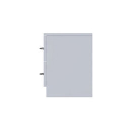 Fwstyle 2 Drawer Bedside Chest Grey Gloss Nightstand Bedroom Furniture - thumbnail 6