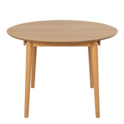 Wyld Haus Novi Sad Round Extending Dining Table Natural Oak Veneer - thumbnail 5