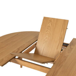 Wyld Haus Novi Sad Round Extending Dining Table Natural Oak Veneer - thumbnail 6