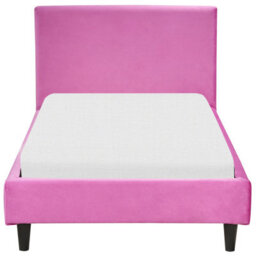 Beliani Bed Velvet Fitou 90 X 200 Cm (Eu Single) Fuchsia Pink - thumbnail 5