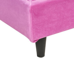 Beliani Bed Velvet Fitou 90 X 200 Cm (Eu Single) Fuchsia Pink - thumbnail 9