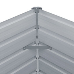 Berkfield Raised Garden Bed 100X100X45 Cm Galvanised Steel Grey - thumbnail 5