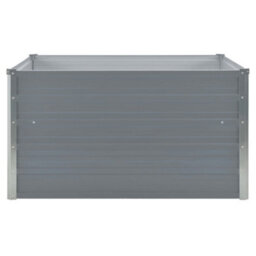 Berkfield Raised Garden Bed 100X100X45 Cm Galvanised Steel Grey - thumbnail 3