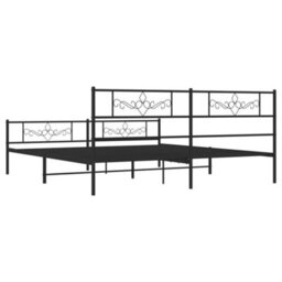 Berkfield Metal Bed Frame With Headboard And Footboard Black Super King Size - thumbnail 7
