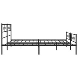 Berkfield Metal Bed Frame With Headboard And Footboard Black Super King Size - thumbnail 6