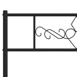 Berkfield Metal Bed Frame With Headboard And Footboard Black Super King Size - thumbnail 8