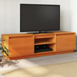Berkfield Tv Cabinet Wax Brown 140X35X40 Cm Solid Wood Pine