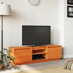 Berkfield Tv Cabinet Wax Brown 140X35X40 Cm Solid Wood Pine - thumbnail 3