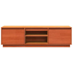Berkfield Tv Cabinet Wax Brown 140X35X40 Cm Solid Wood Pine - thumbnail 6