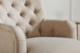 Wheat Fabric Arm Chair Birlea Padstow Easy Chair Traditional Accent - thumbnail 4