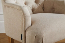 Wheat Fabric Arm Chair Birlea Padstow Easy Chair Traditional Accent - thumbnail 5
