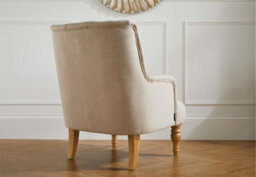 Wheat Fabric Arm Chair Birlea Padstow Easy Chair Traditional Accent - thumbnail 3