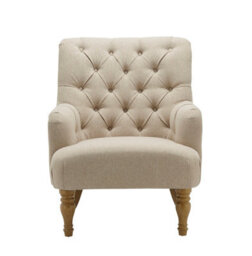 Wheat Fabric Arm Chair Birlea Padstow Easy Chair Traditional Accent - thumbnail 8