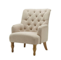 Wheat Fabric Arm Chair Birlea Padstow Easy Chair Traditional Accent - thumbnail 9
