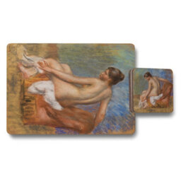 Benjamin Tate Design Set Of 12 Placemats And Coasters With Wood Bottom And Designer Artwork Limited Edition