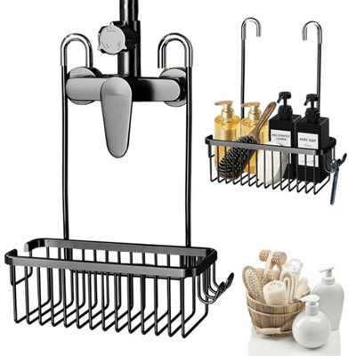 Over Shower Caddy Hanging Screen Caddy Basket Storage Bathroom Rack No Drilling - image 1