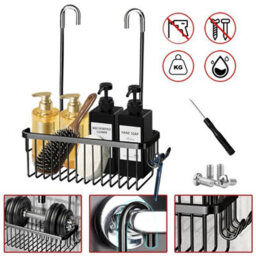 Over Shower Caddy Hanging Screen Caddy Basket Storage Bathroom Rack No Drilling - thumbnail 4