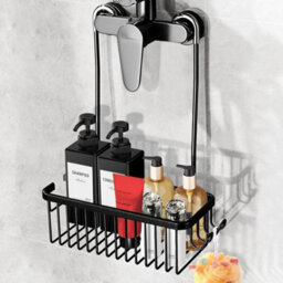 Over Shower Caddy Hanging Screen Caddy Basket Storage Bathroom Rack No Drilling - thumbnail 6
