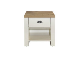 Birlea Highgate 1 Drawer Lamp Table Cream & Oak - thumbnail 9
