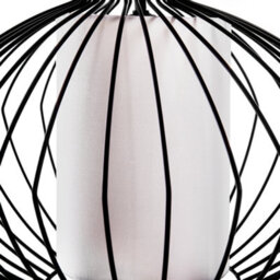 Wyld And Coco Luxeloft Pendant Ceiling Lamp Black Metal Open Cage Shade Industrial Glamour For Living Room And Dining Area - thumbnail 8