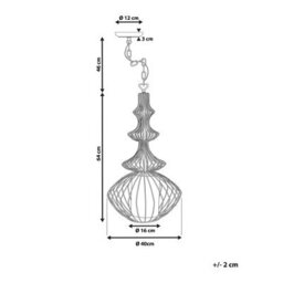 Wyld And Coco Luxeloft Pendant Ceiling Lamp Black Metal Open Cage Shade Industrial Glamour For Living Room And Dining Area - thumbnail 4