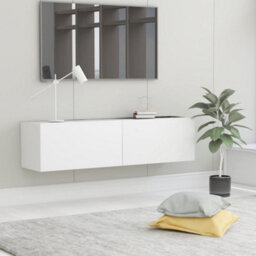 Berkfield Tv Cabinet White 120X30X30 Cm Engineered Wood - thumbnail 1