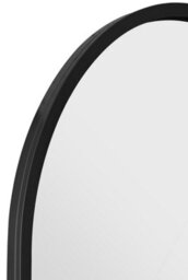 "Mirroroutlet Arcus - Black Metal Framed Arched Garden Wall Mirror 63"" X 31"" (160Cm X 80Cm)" - thumbnail 6