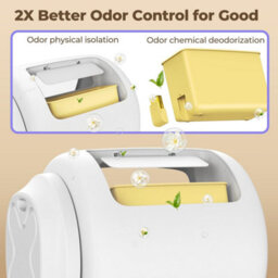 Robotail Xxxl Self-Cleaning Cat Litter Box, 106L Extra-Large Automatic Cat Litter Box For Multiple Cats, Smart App Control, Patent - thumbnail 8