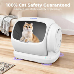 Robotail Xxxl Self-Cleaning Cat Litter Box, 106L Extra-Large Automatic Cat Litter Box For Multiple Cats, Smart App Control, Patent - thumbnail 3