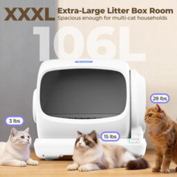 Robotail Xxxl Self-Cleaning Cat Litter Box, 106L Extra-Large Automatic Cat Litter Box For Multiple Cats, Smart App Control, Patent - thumbnail 2