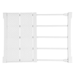Living And Home White Extendable Wardrobe Storage Divider Adjustable Wall Mounted Storage Shelf W 40 Cm - thumbnail 4