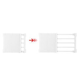 Living And Home White Extendable Wardrobe Storage Divider Adjustable Wall Mounted Storage Shelf W 40 Cm - thumbnail 3