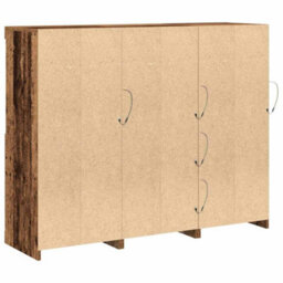 Berkfield Sideboard With Led Lights Old Wood 123X37X100 Cm Engineered Wood - thumbnail 8