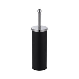 Innoteck Essentials Bathroom Toilet Brush And Holder With Matt Finish And Stainless Steel Handle - Black - thumbnail 1