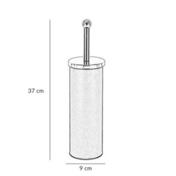 Innoteck Essentials Bathroom Toilet Brush And Holder With Matt Finish And Stainless Steel Handle - Black - thumbnail 2