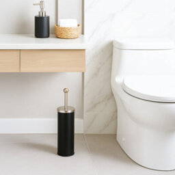 Innoteck Essentials Bathroom Toilet Brush And Holder With Matt Finish And Stainless Steel Handle - Black - thumbnail 8
