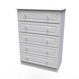 Stratford 5 Drawer Chest In White Ash (Ready Assembled) - thumbnail 3