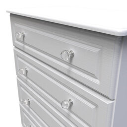 Stratford 5 Drawer Chest In White Ash (Ready Assembled) - thumbnail 4
