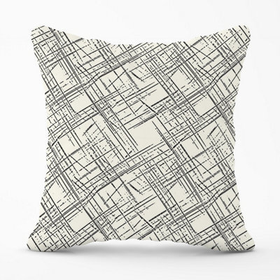 Warren Reed Designer Monochrome Distressted Pattern Outdoor Cushion 45Cm X 45Cm - image 1