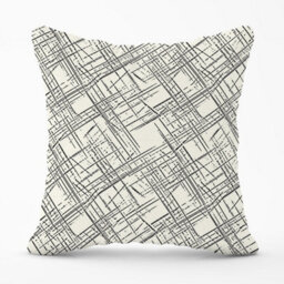 Warren Reed Designer Monochrome Distressted Pattern Outdoor Cushion 45Cm X 45Cm - thumbnail 1